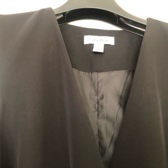 NWOT Calvin Klein Black Sleeveless Dress. Sz 8. Never used. B/W removable belt - Picture 4 of 4